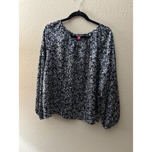 Vince Camino Size XL Multicolored Long Sleeve Blouse (A547)